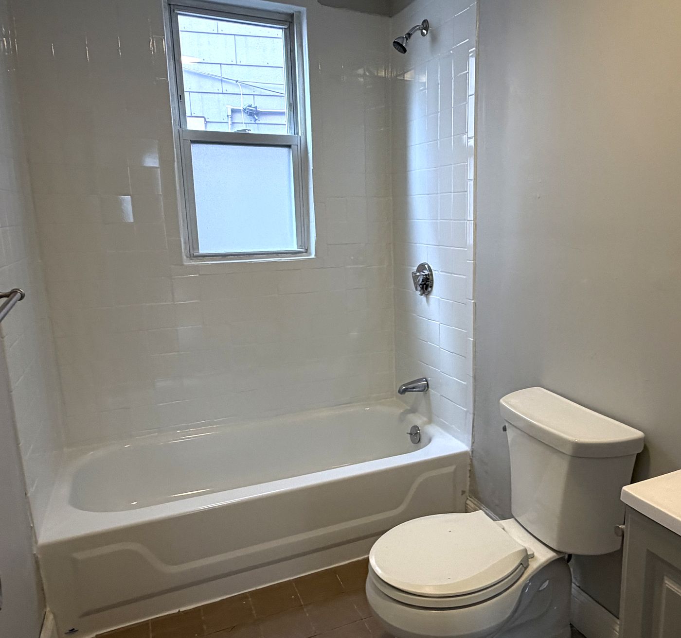 Bathroom with tub and shower